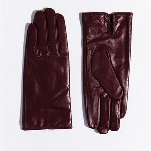 California Arts Men’s 100% Goatskin Leather Gloves Size Medium Large Merlot Red